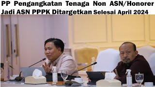 PP Pengangkatan Tenaga Non ASNHonorer Menjadi ASN PPPK 2024 Ditargetkan Selesai April 2024 [upl. by Melc891]