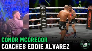 FULL ROUND Conor McGregor coaches Eddie Alvarez at BKFC Eddie points him out [upl. by Marylee]