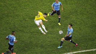 James Rodriguez Goal vs Uruguay  World Cup 2014 [upl. by Ahtaela]