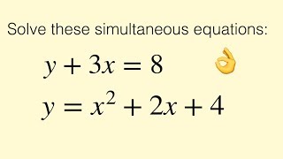 Simultaneous Equations with Quadratics [upl. by Annahaj]