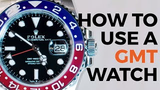 How to use a GMT Watch Function  Rolex GMTMaster II  Crown amp Caliber [upl. by Senhauser]