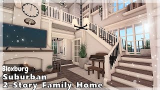 BLOXBURG Suburban 2Story Family Home Speedbuild interior  full tour Roblox House Build [upl. by Giorgio]