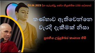 දේශනා අංක 21  තන්හාව ඇති වෙන්නෙම වැරදි දැකීමක් නිසා  Ven Ududumbara Kashyapa thero [upl. by Catherina829]