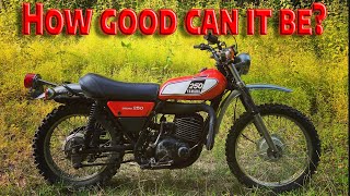 1975 Yamaha DT250 capable woods bike today [upl. by Aenil]