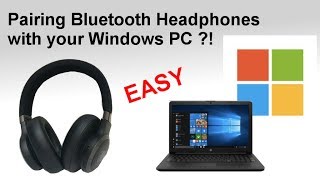 Pairing Bluetooth headphones to a Windows 10 Laptop or PC How to 👍 [upl. by Naffets]