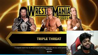 WWE 2k 24 triple threat gameplay face cam reaction tamil [upl. by Grubb]