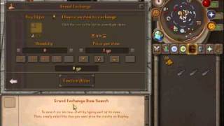 How to buy And Sell things in Grand Exchange on Runescape [upl. by Naerad]