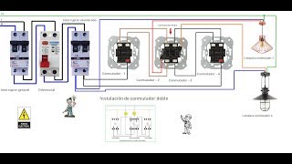 Instalación de doble conmutador [upl. by Aihtnyc174]