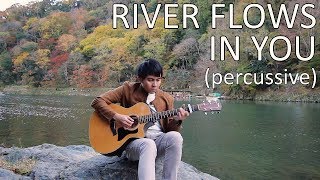 River Flows In You percussive fingerstyle guitar [upl. by Sedinoel495]