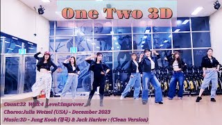 One Two 3DLinedanceDemoImprover [upl. by Ebberta]