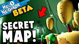 Hello Neighbor  SECRET MAP FOUND New Hidden Fear Minigame  Hello Neighbor Beta Gameplay Secrets [upl. by Anirahtak]