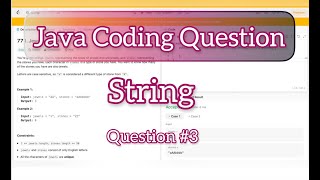 Java Coding Series  String  Question 3 [upl. by Christos376]