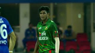 Nahid Rana bowls a JAFFA to dismiss Sediqullah Atal  AFG v BAN  ODI Series  UAE  ACB [upl. by Baese]