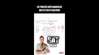 SAT Math Practice Systems with Quadratics shorts [upl. by Kurr]