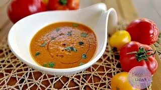 Cremige Tomatensuppe  schnell lecker kalorienarm  mit dem Thermomix [upl. by Nosirb]