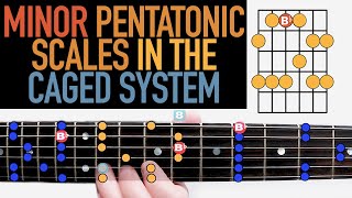 Minor Pentatonic Scales in the CAGED System [upl. by Shara]