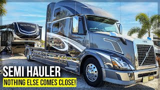 SEMI RV Hauler like NO OTHER  Full Tour of this 37 long BEAST [upl. by Uah]