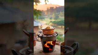 Making a Portable Clay Stove from a Metal Bucket for Outdoor Cooking 🔥 [upl. by Yzus]