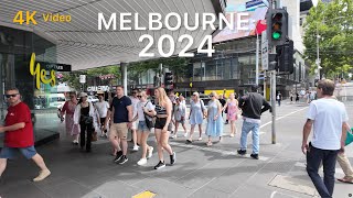 Melbourne City in Summer 2024 Australia 4K Video [upl. by Youngran303]