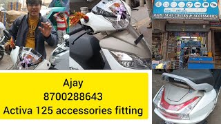 Activa 125 NEW accessory fitting Honda Activa 125 new accessory fitting Honda Activa 125 [upl. by Aihtnys]