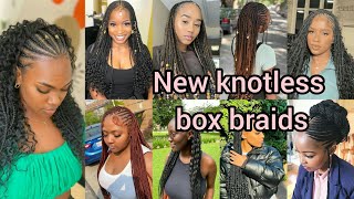 New knotless box braids hairstyles 2024  knotless braids styles for African American women [upl. by Kylander]