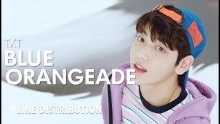 TXT  BLUE ORANGEADE  Line Distribution Color Coded [upl. by Mordecai]