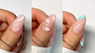 Łatwe wzory na paznokcie ❤️  Easy nail designs  Step by step  Tutorial ❤️ [upl. by Ylas]