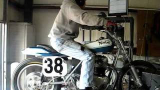 norton motorcycle flat tracker dyno [upl. by Nagyam550]