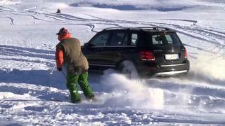 Mercedes Glk test on ice Livigno 2013 [upl. by Latsyrc]