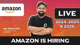 Amazon is hiring  2024 2025 amp 2026 Batches [upl. by Akemrehs]