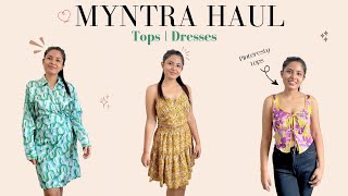 Myntra haul  Pinteresty dresses tops coord sets 🎀  Bow tops satin dresses  Sneha roy [upl. by Leeban]