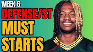 Week 6 MUST START Defenses amp Streams  2024 Fantasy Football [upl. by Saretta221]