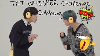 TXT Whisper Challenge Funny Hindi Dubbing 🤣😂txtmoa txtvideos [upl. by Yemarej]