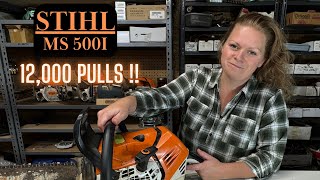 Stihl MS500i Chainsaw Wow 8000 Starts On This Milling Saw Clutch Blown Apart Lets Dig In [upl. by Seel]