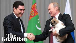 Putins all smiles to get a puppy as birthday present [upl. by Welby]