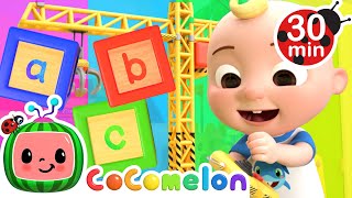 ABC Construction Building Blocks Song  CoComelon Nursery Rhymes amp Kids Songs [upl. by Gulgee]