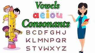 Vowels and Consonants  English Grammar for kids  learn vowels with examples vowelsandconsonants [upl. by Sina83]