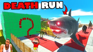 HUGE MYSTERY BOX DEATH RUN vs SHINCHAN MUTANT and CHOP in ANIMAL REVOLT BATTLE SIMULATOR [upl. by Yellhsa]