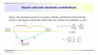 Geophysics Resistivity  calculating the apparent resistivity at an arbitrary point [upl. by Aniluj468]