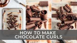 How to Make Chocolate Curls in 4 Easy Steps [upl. by Ailaht]