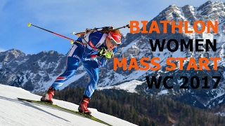 BIATHLON WOMEN MASS START 19022017 World Championships Hochfilzen Austria [upl. by Abramson425]