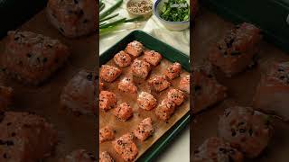 Everything Bagel Seasoning Salmon Bites Recipe [upl. by Westney]