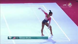 Simone Biles Floor Team Final 2019 World Championships [upl. by Htepsle]