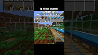 Minecraft villager breeder 121 Java  bedrock  sorry for the quick clips  minecraft [upl. by Ahsieat]