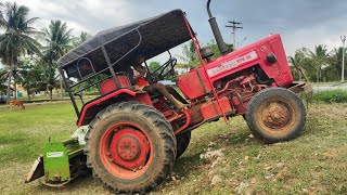 Mahindra 575 di 45 hp tractor goes to gomathi 36 blade Rotavator performance in soil framland [upl. by Sharleen]