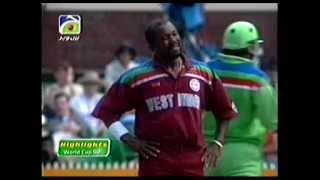 Pakistan vs West Indies World Cup 1992 HQ Extended Higlights [upl. by Lotsyrc]