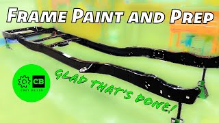 Preparing my 1975 DENTSIDE Ford F150 Truck Frame for Paint [upl. by Ivy796]