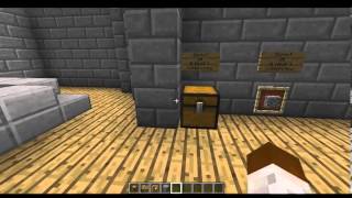 Minecraft 174 Sign Chest Shop Tutorial Simple [upl. by Redlac]