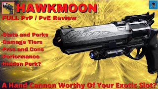 HAWKMOON Destiny 2 Full PVE and PVP Review The Best Hand Cannon In Destiny [upl. by O'Conner]