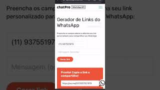 Como gerar link do WhatsApp para a Bio do Instagram [upl. by Nylyram]